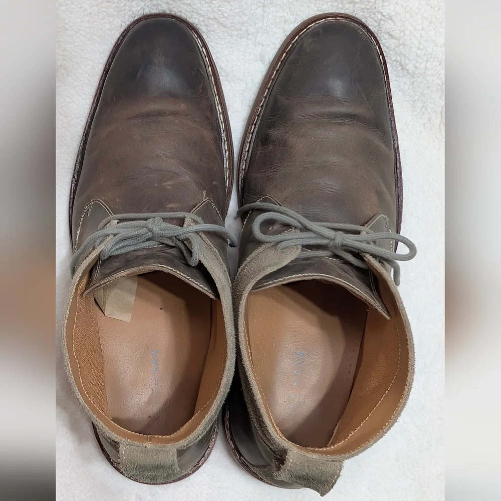 Cole Haan Men's 12 Williams Welt Brown Leather Chukka Ankle Boots